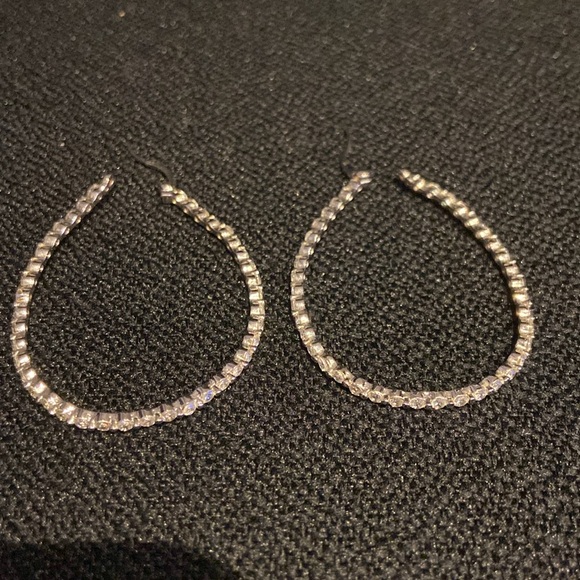 Unique hoops with stones - Picture 3 of 5